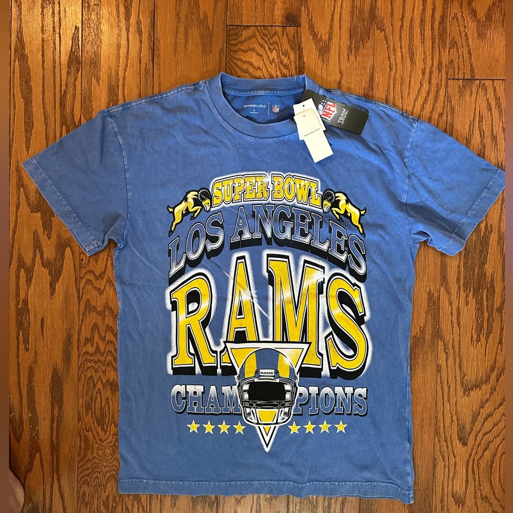 NWT. Abercrombie. NFL. Los Angeles Rams. Shirt.